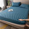 Homxi Copriletto con Angoli una Piazza e Mezzo(150 x 190 cm),Completo Lenzuola Matrimoniali Tinta Unita con Motivo a Rombo Completo Lenzuola Matrimoniali Estive Blu Pavone