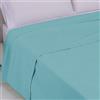 LARA MORADA - Lenzuolo sopra Singolo, 100% Cotone, Made in Italy, Tinta Unita, per Letto 1 Posto, 150X290 cm, Verde Acqua