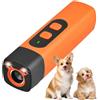 JOPWUE Dispositivo antiabbaio per cani, dispositivo deterrente per abbaiare a ultrasuoni, ricaricabile, 2 in 1, con display HD e torcia a LED, efficace per cani di taglia piccola, media e grande (1 pezzo)