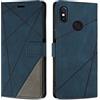 SONWO Cover per Xiaomi Redmi Note 5 Custodia, Flip Caso in PU Pelle Case Cover Premium Portafoglio Custodia per Xiaomi Redmi Note 5, Supporto Stand, Slot per Schede, Blu