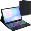 VANKEYPAD Custodia Con Tastiera per Samsung Galaxy Tab S10 FE+ Plus 13.1 Pollici 2025: Tastiera Retroilluminata a 7 Colori Con Trackpad - Tastiere Rimovibile Con Layout Italiano QWERTY - Modalità DEX one-touch
