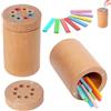 HSMHLYYB Giochi Montessori 1 2 3 Anni, Giocattolo Educativo per Bambini, Giochi dei Colori e Forme Montessori 1 2 3 Anni, Giochi Educativi Montessori in Legno, Sensoriale Montessori Giochi Bambini
