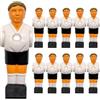 eyepower 11 Figure da Calciobalilla 16 mm - Maglia Germania Bianco Nero - Tavolo Calcio Giocatori Calcio Balilla Ricambi per Biliardino - Accessori Calcio Pezzi di Ricambio Omini da Calciobalilla