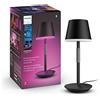Philips Hue White and Color Ambiance Lampada da Tavolo Hue Go Portable, Luce Bia