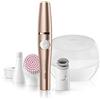 Braun FaceSpa Pro 921 Epilatore Elettrico Donna Bronzo 3 In 1, Epilatore per il