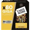 CARTE NOIRE - Capsule Caffè Espresso Lungo N°6 Compatibili Nespresso - Caffè Arabica - Giga Formato 80 Capsule Alluminio - Made in France