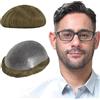 Lordhair Protesi Capelli Uomo, Pelle Super Sottile da 0,08 mm Parrucca da Uomo per Sistema Capillare da 8x10 Pollici Dimensione Della Base