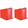 Esselte Essentials, raccoglitore 4 anelli 5 cm Red (Confezione da 2)