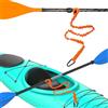 Lyreh Guinzaglio per Pagaia da Kayak, Guinzaglio Arancione Tavola da Paddle con Moschettone Cinghia Elastica a Spirale Canne Kayak Accessori Pesca per Pagaie Kayaks e Canne Pesca