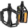 YUNYU Pedali leggeri in alluminio con profilo antiscivolo e strisce riflettenti | 9/16 cuscinetti a sfera per MTB, City bike, Trekking (400 g/coppia)