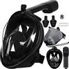 Retoo Maschera da immersione, S M, maschera da snorkeling, maschera integrale per adulti e bambini, occhiali da snorkeling, maschera integrale per il viso, 180 maschera da snorkeling