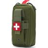 TANSOLE TAN SOLE Piccola sacca aidica a netta Bag tattico per trauma da molle sacca Libin EMT IFAK MEDICA BASS (Verde militare)