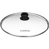 KASANOVA Coperchio 32 cm in Vetro temperato con valvola Vapore e Manico in bachelite Soft Touch