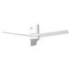 TECHBREY - Ventilatore da Soffitto Silenzioso 132cm | Motore DC a Basso Consumo | 6 Velocità con Telecomando | Modalità Estate/Inverno | Design Nordico, Bianco, Legno