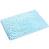 Cicilin Tappeto da bagno in microfibra spessa, morbida e assorbente, in ciniglia, antiscivolo, lavabile in lavatrice, per pavimento, vasca e doccia, colore: azzurro, 50 x 80 cm
