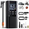 Dufuso Pompa Elettrica per Bicicletta, Mini Compressore Bici con Display Digitale E Luce LED, Compressore Aria Portatile per Auto, Moto, MTB, Bicicletta E Palloni, Ricaricabile Tramite USB-C, USB-A