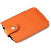 PORRASSO Pelle Porta Carte di Credito Protezione RFID Portafoglio Porta Tessere Sottile Slim Porta Carte Credito per Uomo Donna Arancia