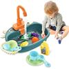 Pastoralist Gioche per la lavandino della Cucina, lavandino da Gioco Elettrico per Bambini con Acqua Corrente, fingi i lavelli da Cucina con Giocattoli da Ruolo da Cartone Animato per Bambini Senza Batteria