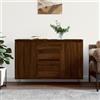 Hovothy Credenza 104x35x70cm Rovere Marrone Legno Multistrato,Ferro Mobile Portaoggetti Armadio Ingresso Guardaroba Madia Soggiorno Moderna Dispensa Cucina Mobile Alto Como Camera da Letto