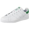 adidas Originals Adidas Stan Smith J M20605, Scarpe da Basket, Footwear White/Footwear White/Green, 36 2/3 EU
