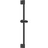 Auralum Asta Doccia 65 cm, Saliscendi Doccia in Acciaio Inox con Supporto per Doccia Girevole a 360° e Regolabile, Adattarsi ai Fori Esistenti (Nero)