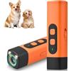 JOPWUE Dispositivo antiabbaio per cani, dispositivo deterrente per l'abbaio del cane, dispositivo di controllo dell'abbaio ad ultrasuoni ricaricabile, 2 in 1, con display HD e torcia LED, efficace per cani