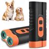 JOPWUE Dispositivo antiabbaio per cani, dispositivo deterrente per controllo dell'abbaio ad ultrasuoni, ricaricabile, 2 in 1, con display HD e torcia a LED, efficace per cani di taglia piccola, media