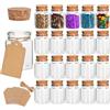 LEXININ 36 Barattoli Plastica Trasparente 30ml Con Coperchi Alluminio Dorato: Ideali Per Glitter, Perline E Campioni - 2