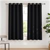 PONY DANCE Tende Oscuranti per Interni Tenda Termica Isolante Freddo e Caldo per Camera da Letto con Anelli Curtains per Salotto Moderne 2 Pezzi L 132 x A 180 cm, Nero