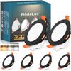 YindaLux Faretti Led da Incasso per Cartongesso, 5W 550LM IP44 Faretti LED Soffitto Dimmerabile, 3000K 4000K 6000K Regolabile Faretti da Incasso 230V Diametro Foro Ø65-75mm, Nero, Set di 6