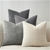 Topfinel Fodera per Cuscino 50x50cm Gradiente Grigio 4 Pezzi Forma del Mulino a Vento Copricuscini in Velluto a Coste Copricuscino per Divano Cuscino Deco per Divano Camera da Letto Soggiorno