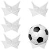qxayxa Porta Pallone Calcio,4 Pezzi Porta Palloni, Espositore per Pallone da Calcio, Supporto da Palla in Acrilico, Piede Sedile Base Supporto per Pallacanestro Palloni da Calcio Basket e Rugby - Trasparente