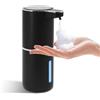 ARCASA Dispenser Sapone Bagno, 400ml Dispenser Sapone Automatico, Erogatore Sapone Schiuma, Senza Contatto, Ricaricabile Tramite Usb, Con 4 Livelli Di Regolazione, Per Bagno, Cucina E Hotel (Nero)