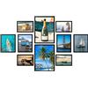 Tinkeps Set di 10 cornici nere - 4 per foto 10x15 cm, 4 per foto 13x18 cm, 2 per foto 20x25 cm - Ideali come espositori da tavolo e decorazioni da parete