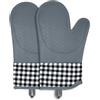 Soodyoow Guanti da Forno Professionale, Guanto Forno Alta Temperatura, Presine da Cucina Silicone per Arrostire, Cuocere, Grigliare, Cuocere al Forno(30 cm)