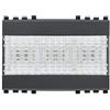 Vimar 20384 Eikon Lampada d'emergenza con LED ad alta efficienza, tre batterie ricaricabili sostituibili ministilo AAA 1,2 V, autonomia 1 ora, 3 moduli