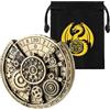 Keller & Weber Ingranaggio Roulette Dadi Spinner, 7-in-1 Metallico Spinner Dadi DND, Ingranaggio Fidget Spinner, Regali di D&D con Sacchetto Regalo Logo Drago, Giochi di Ruolo, Accessori per Giochi da Tavolo, Bronzo