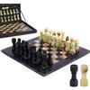 MARBLE RANGE Set di scacchi in marmo per adulti, gioco da tavolo fatto a mano da 12 pollici con 32 pezzi degli scacchi, 2 regine extra e scatola portaoggetti, regalo per la casa