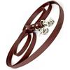 ZAVVIT - Redini BioThane chiusi con moschettone a forbice, larghezza 16 mm, lunghezza 3 m, marrone, morbide, piatte e facili da pulire, senza barre per allenamento e passeggiate