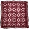 HOME ZEN HOUSEHOLD LINEN TOVAGLIA COPRITAVOLO CENTROTAVOLA RUNNER PIZZO MACRAME' LUSSO (QUADRATO 90X90 CM, DISEGNO LOGGIA COLORE BORDEAUX)