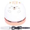 Tnfeeon Aspirapolvere da Tavolo con Design Animale Carino, Mini Spazzacamino da Tavolo con Ricarica USB con Tastiera di Design Ruotabile a 360 ° Senza Fili per L'home Office(Gatto)