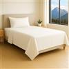 Generico FORTE - Completo Lenzuola Una Piazza e Mezza Cotone 1 Federa Inclusa, Biancheria da Letto Certificata Oeko-Tex Standard, Colorazioni Tinta Unita, Realizzato in Italia (1 Piazza e Mezza, Bianco)