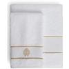 Roberto Cavalli Set 2 pezzi spugna Ospite + Asciugamano 1 + 1 Roberto Cavalli Home Gold New in scatola (White - 012)