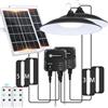 Aigostar-Lampada Solare da Esterno con Telecomando, 2 Pezzi,Cavo da 8 M,Batteria di Grande Capacità da 6000 mAh,Lampadario Solari con Corda di Trazione,IP65 Impermeabile per Interno,Campeggio,6500K