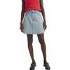 Levi's Donna Gonna in Jeans Mini Flounce Mid Rise, Linea A Trapezio, Blu (Look At Blue), 25