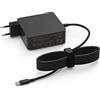 hafiuege Alimentatore di rete USB C da 65 W per Lenovo ThinkPad, MacBook Pro/Air,HP Spectre,ASUS, 65 Watt Type C cavo di ricarica adattatore per Samsung, Huawei, Xiaomi