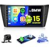 Hikity 4+64G per BMW 3 E90 E91 E92 E93 Autoradio Android con Touch Screen da 9 Pollici, Radio Carplay Android Auto con Navigazione GPS/Mirror Link/Hi-Fi/Bluetooth+AHD Backup Camera