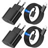sccvee [2 pezzi]Caricatore USB C per Samsung, adattatore di alimentazione veloce da 25W con cavo di ricarica da 1,8M, adattatore di alimentazione di tipo C Compatibile con Galaxy S20/S21/S22/S23/S24 Ultra