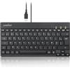 Perixx PERIBOARD-426 Mini Tastiera con Cavo USB, Francese AZERTY, Nero