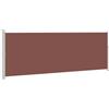 vidaXL Tenda da Sole Laterale Retrattile 160x500 cm Marrone Parasole Antivento